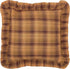 VHC Brands Prescott Plaid Cotton Rustic Square Pillow 16x16 Filled Bedding Accessory, 16" x 16"...