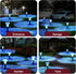 Solar Pathway Lights, 4 Pack Blue LED Mushroom Solar Powered Outdoor Lights, Landscape Lighting Garden Stake Lights, Solar Landscape Lights Outdoo...