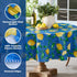 Newbridge Round Vinyl Tablecloth, 70 Inch, Mediterranean Zest Vinyl Flannel Backed Table Cloth, Lemon Print...