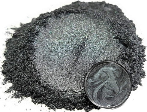Eye Candy Pigments Premium Grey Mica Powder - Storm Grey (50gr) - for Epoxy, Resin, Soap, Paint, Woodworking, Acrylic Pouring, Bath Bombs, Fishing...