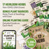17 Herb Culinary Seed Vault - 5200+ Herbs Seeds for Planting Indoor or Outdoor Garden - Heirloom, Non GMO | Hydroponic Herb Garden Seeds with High...