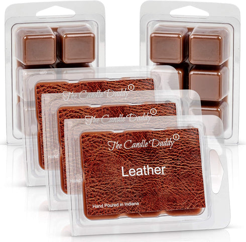 Leather - Maximum Scented Wax Cubes/Melts- 5 Packs -10 Ounces Total- 30 Cubes...