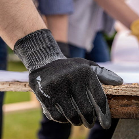 Wells Lamont Men's Coated Grip Work Gloves, Nitrile Coating, Medium (546M) , Black...