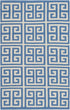 SAFAVIEH Montauk Collection Accent Rug - 2'6" x 4', Blue & Ivory, Handmade Greek Key Cotton, Ideal for High Traffic Areas in Entryway, Living Room...