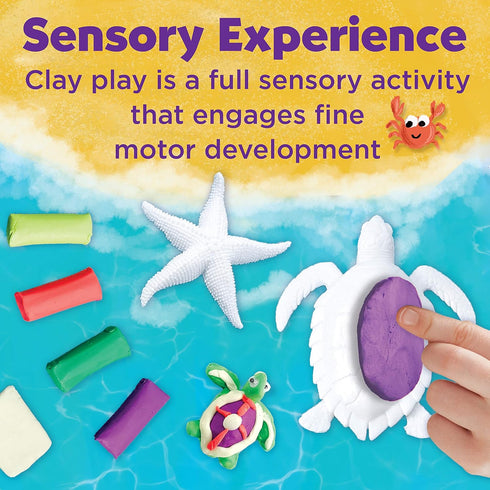 Creativity for Kids Create with Clay Turtle Lagoon – Marine Biology Crafts for Kids - Build a Sea Turtle Habitat with Clay, Multi (6238000) Medium...