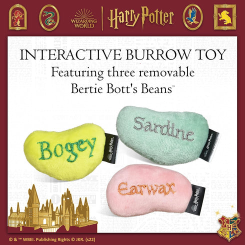 Harry Potter 10 Inch Bertie Botts Jelly Bean Burrow Pet Toy | Dog Toy Bertie Botts Jelly Beans | Bertie Botts Dog Toy with Jelly Beans 10 Inch | P...