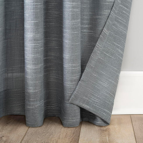 Clean Window Basketweave Anti-Dust Allergy/Pet Friendly Sheer Curtain Panel, 50" W x 96" L, Vintage Blue...