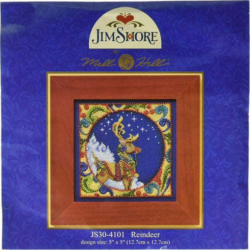 Mill Hill 143287/Jim Shore Counted Cross Stitch Kit 5"X5", Reindeer (18 Count)...