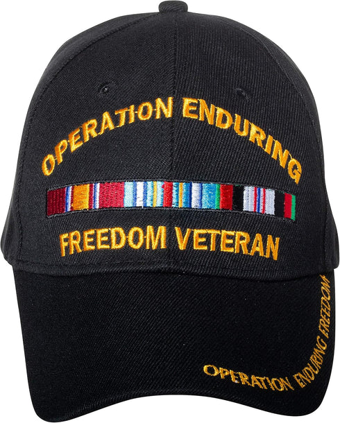 Artisan Owl Operation Enduring Freedom (OEF) Veteran Embroidered Black Baseball Cap...