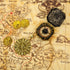 Gejoy Halloween Detailed Pirate Treasure Map Vintage Gold Secret Sea Historical Theme Party Accessory, Compass Necklace Plastic Coins Toy Pirate T...