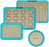 GUYDREMAT 4 Pack Silicone Baking Mat Sheets Set, Easy Clean &Non-Stick Food Grade Reusable Baking Mats, 1 Half Sheet Cookie mat + 1Half Sheet Maca...