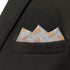S&W SHLAX&WING Foulard Mens Pocket Squares Silver Orange Paisley for Party...
