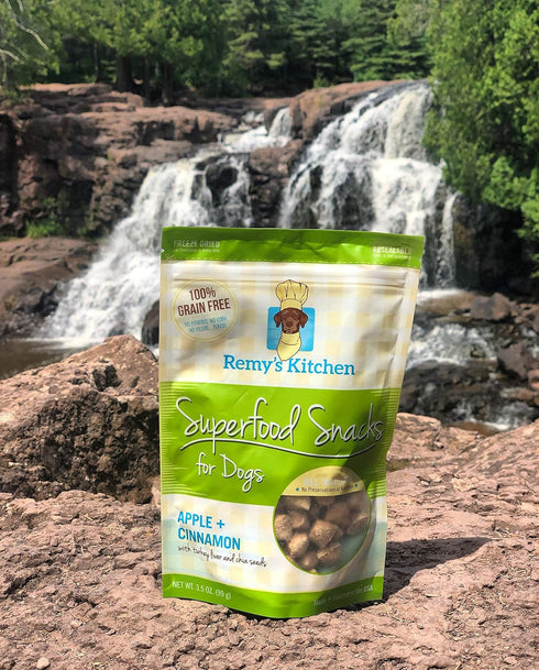Freeze Dried Superfood Snacks for Dogs Apple+Cinnamon All Natural Dog Treat...
