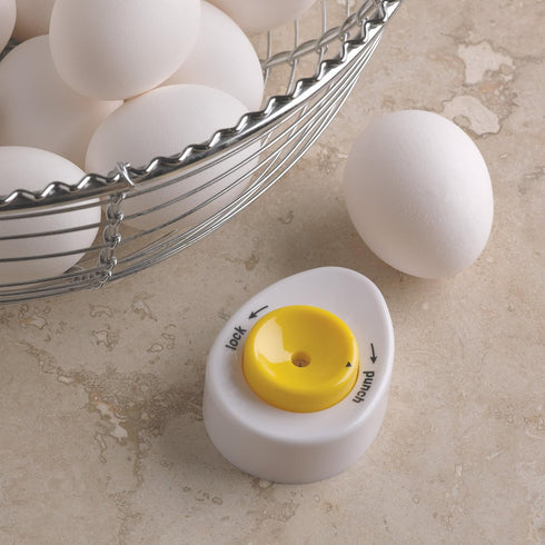 Fox Run Hard Boiled Egg Piercer, with Safety Lock Feature, White...