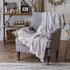 DII Herringbone Striped Collection Cotton Throw Blanket, 50x60, Gray...