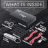 Smart Compact Key Organizer Keychain - Made of Carbon Fiber & Stainless Steel- Pocket key Chain Organizer Up to 28 Keys- Lightweight, Strong Inclu...