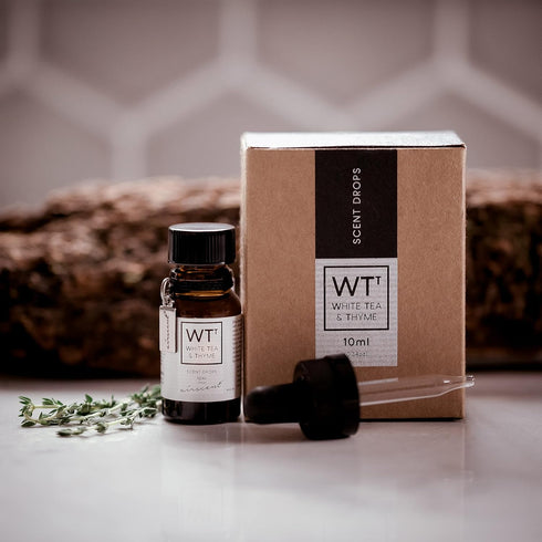 White Tea and Thyme Diffuser Oil - AirScent Aroma and Essential Oil Blend - 10 mL, 34 Fl oz Fragrance Oil Dropper Bottle Infused with Essential Oi...