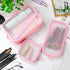 Weewooday 4 Pcs Mesh Makeup Bag Mesh Cosmetic Bag Travel Toiletry Bag Pouch with Zipper Mini Portable Makeup Cosmetic Travel Toiletry Purse Bag fo...