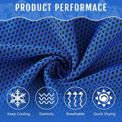 12 Pieces Cooling Towels for Hot Weather Soft Breathable Cold Towel Yoga Towels for Sweat, Sports, Workout, Fitness, Gym, Running, Travel Camping,...
