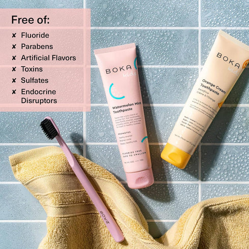 Boka Fluoride Free Toothpaste- Nano Hydroxyapatite, Remineralizing, Sensitive Teeth, Whitening- Dentist Recommended for Adult, Kids Oral Care- Wat...