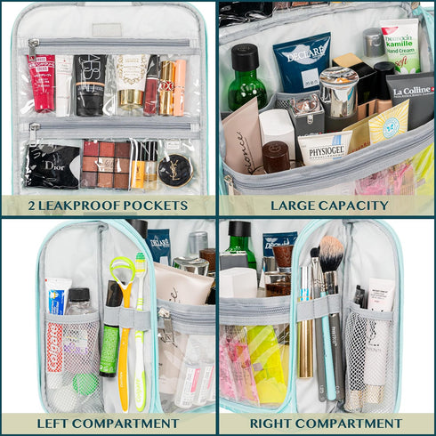 PAVILIA Large Hanging Toiletry Bag Travel Bag Women Men, Cosmetic Organizer, Water Resistant Makeup Bag Accessories Toiletries, Travel Essentials ...