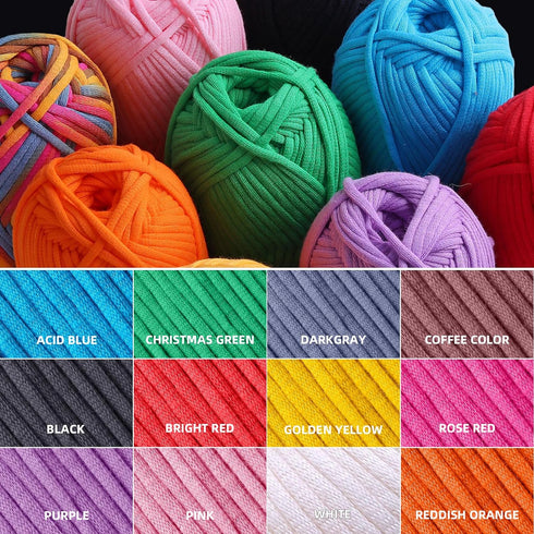 3 Pack Crochet Yarn with Crochet Hook - Worsted Medium Yarn for Crocheting - Easy-to-See Stitches Cotton-Nylon Blend Beginner Knitting Yarn for Ad...