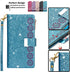 Phone Case for Samsung Galaxy Note 10 Plus Note10+ 5G Wallet Cover with Screen Protector and Wrist Strap Bling Glitter Flip Zipper Card Holder Cel...