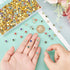 SUPERFINDINGS 600Pcs 8mm Flower Shape Rhinestone Sew on 6 Colors Bright Flat Back Beads Buttons Crystal Embellishments Buttons for Crafts Clothes ...