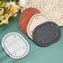 PH PandaHall 4pcs Crochet Bag Bottom, 5.7 x 4.3 Inch Oval Bottom Bag Leather Bottom Shaper Pad Small Purse Bottom for Bags Cushion Base with Holes...
