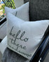 EURASIA DECOR Set of 2 Pcs Hello Handsome Good Morning Gorgeous Embroidered Square Accent Throw Pillow Cover - Gift for Wedding, Couple, Anniversa...