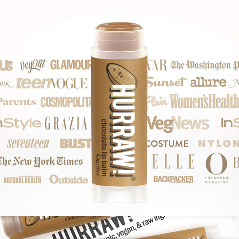 Hurraw! Chocolate Lip Balm, 2 Pack: Organic, Certified Vegan, Cruelty and Gluten Free. Non-GMO, 100% Natural Ingredients. Bee, Shea, Soy and Palm ...