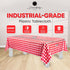 Grandipity 12 Pack Premium Disposable Plastic Picnic Tablecloth 54 Inch. x 108 Inch. Decorative Rectangle Table Cover - Red Checkered Gingham...