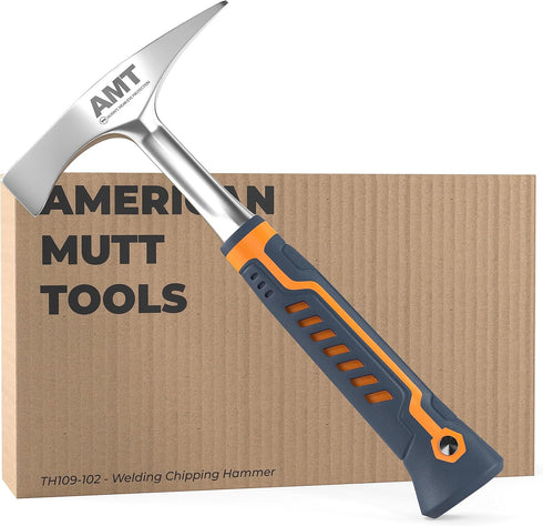 AMERICAN MUTT TOOLS Welding Chipping Hammer – 14 oz Welding Hammer Chipping Slag – Slag Hammer, Chipping Hammer Welding, Welder Hammer, Welding Ch...