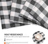 Nobildonna 18"x13" Plaid Checkered Placemats,Black & White Checker, Quality Thin and Durable Placemats for Dining Table Set of 4 (Black & White)...