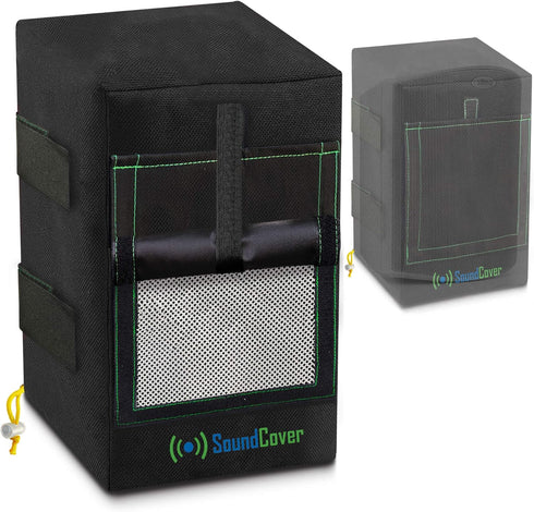 Two Small Heavy Weight 600D Waterproof Outdoor Speaker Covers for C-Bracket Mounted Outdoor Speakers - Fits Yamaha NS-AW194, Polk Atrium 4...