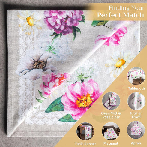 Maison d' Hermine Cloth Napkins Set of 4 100% Cotton Everyday Reusable Square Napkins Cloth Washable, Dinner, Party, Wedding, Restaurant, Spring/S...