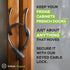 Urban August Child-Proof Refrigerator Lock with Keys - Cable Lock for French Door Fridge, Bike, Stroller, & Helmet - Cabinet Lock for Kids & Adult...