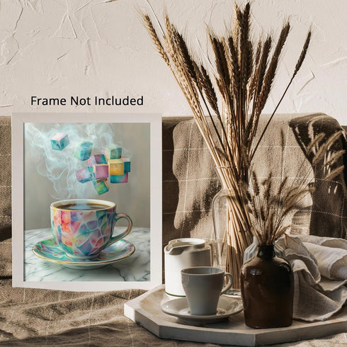 Posterizer 1 pcs-abstract colorful poster-warm beverage-coffee mug -2-Kitchen & Bar Art-Abstract & Modern Art- Art for Cafe, Restaurant, Coffee Ba...