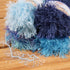 JubileeYarn Feather Whimsy Eyelash Yarn - 50g/Skein Fine Polyester Fur - Shades of Blue - 4 Skeins......
