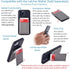 Dockem M2T Wallet Case for iPhone 12 Pro Max: Hidden Metal Plate for Magnetic Mounting with Canvas Style Synthetic Leather, 2 Card Slots (Black/Gr...