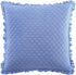 Brielle Home Ravi Stone Washed Solid Diamond Stitched Quilted Euro Sham, Euro, Cobalt...