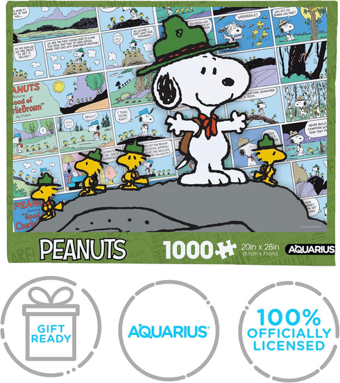 AQUARIUS Peanuts Snoopy Beagle Scouts - Comic 1000 Piece Jigsaw Puzzle(1000 Piece Jigsaw Puzzle) - Glare Free - Precision Fit - Officially License...