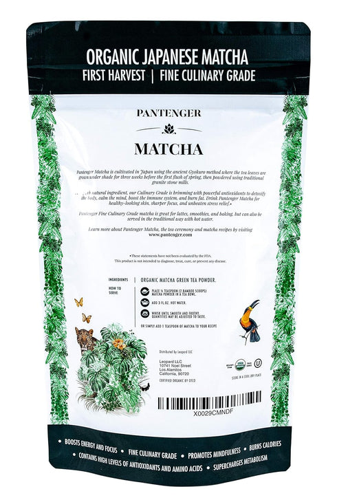 Organic Matcha Green Tea Powder | 3.5 OZ - 80 Servings | Latte & Smoothie Grade | Japanese - First Harvest - Stone Milled | By Pantenger...