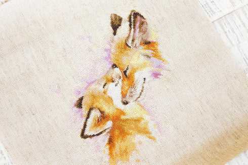 Lucas Cross Stitch Kit Foxes...