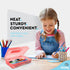 Enday Plastic Pencil Box with Snap Closure Lids Red, Small Utility Storage Crayon School and Office Supplies Case Organizer, Also Available in Gli...