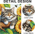 Adorable Cat and Sunflower Garden Flag Welcome Yard Flag Burlap Double Side 12x18 Outdoor Farmhouse Decor Cute Garden Flag for Outside...