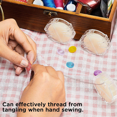 Maitys 2 Pcs Thread Wax Thread Conditioner Beeswax for Hand Sewing Embroidery Beeswax Floss Conditioner for Quilting Sewing Strengthening Line Emb...