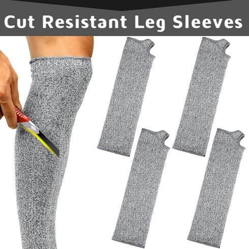 Zhanmai Cut Resistant Leg Sleeves Bite-Proof Protective Leg Sleeves for Welding, Lawn Mowing Guard Safety (Gray, Heel Hole Style)...