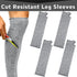 Zhanmai Cut Resistant Leg Sleeves Bite-Proof Protective Leg Sleeves for Welding, Lawn Mowing Guard Safety (Gray, Heel Hole Style)...