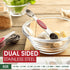 Spring Chef Red Stainless Steel Magnetic Measuring Spoons Set of 8 with Leveler, Dual Sided Nesting Teaspoon & Tablespoon Measuring Spoons, Kitche...